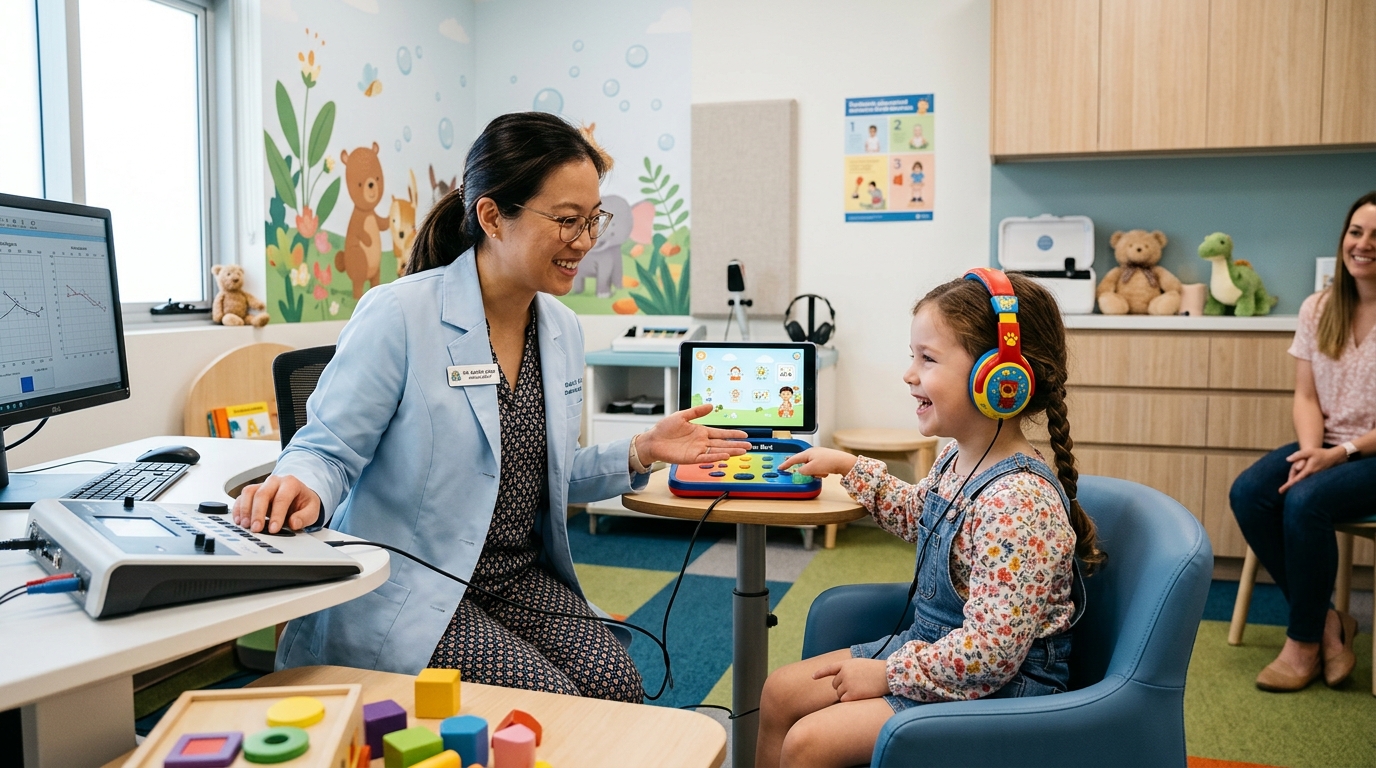 Pediatric hearing test and child hearing loss diagnosis in Pakistan