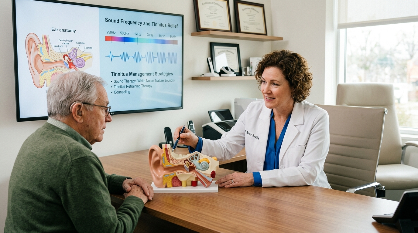 Tinnitus treatment, diagnostic pitch matching and sound therapy in Lahore